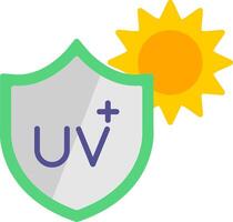 UV Protection Flat Icon vector