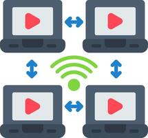 Wlan Flat Icon vector