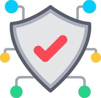 Cyber Security Flat Icon vector