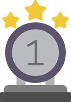 First Prize Flat Icon vector