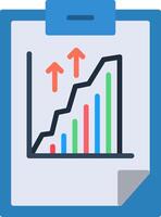 Graph Flat Icon vector