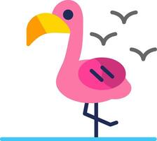 Flamingo Flat Icon vector
