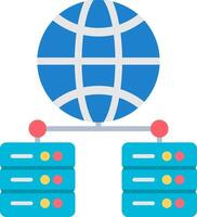 Network Server Flat Icon vector