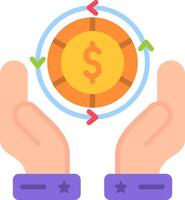 Recurring Flat Icon vector