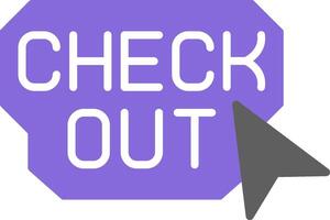 Check Out Flat Icon vector