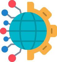 Digital Transformation Flat Icon vector