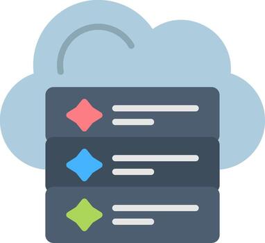 Database Flat Icon vector