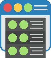 Online Server Flat Icon vector