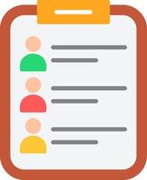 Shortlist Flat Icon vector