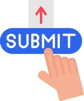 Submit Flat Icon vector