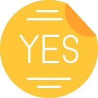 Sticker Flat Icon vector