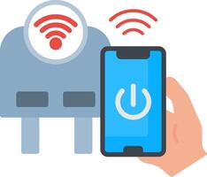 Smart Plug Flat Icon vector