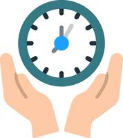 Timekeeping Flat Icon vector