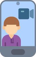 videocall Flat Icon vector