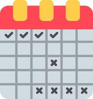 Schedule Flat Icon vector