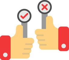 Yes Or No Flat Icon vector