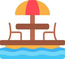 Beach Chair Flat Icon vector