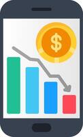 Bar Graph Flat Icon vector