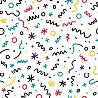 seamless pattern with colorful shapes and lines vector