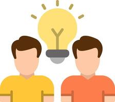 Brainstroming Flat Icon vector
