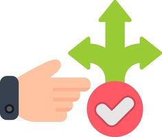 Decision Making Flat Icon vector