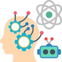 Machine Learning Flat Icon vector