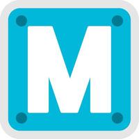 Letter M Flat Icon vector