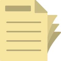 Papers Flat Icon vector