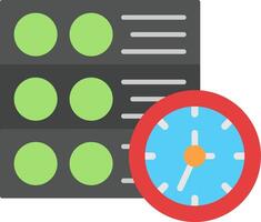 Server Traffic Flat Icon vector