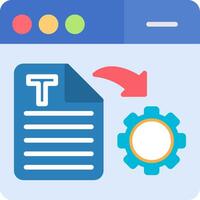 Text Generator Flat Icon vector