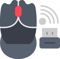 Wireless Mouse Flat Icon vector
