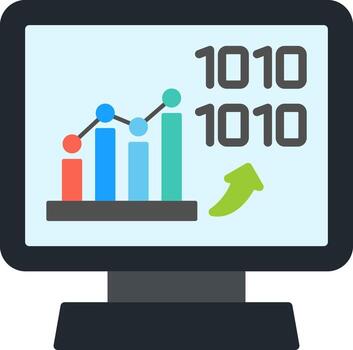 Binary Codes Flat Icon vector