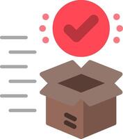 Delivery Box Flat Icon vector
