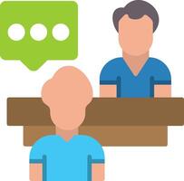 Interview Flat Icon vector