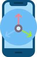 Accelerometer Sensor Flat Icon vector