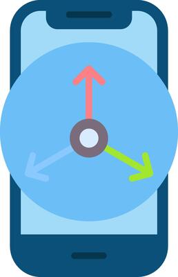 Accelerometer Sensor Flat Icon