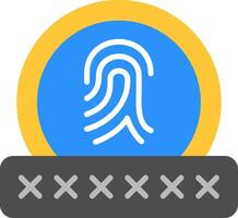 Biometric Recognition Flat Icon vector