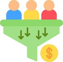 Conversion Rate Flat Icon vector