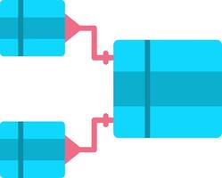 Data Model Flat Icon vector