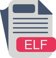 ELF File Format Flat Icon vector