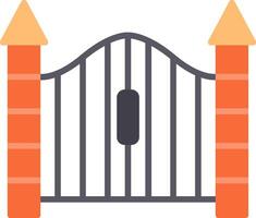Gate Flat Icon vector