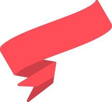 Folded Ribbon Flat Icon vector