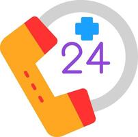 Emergency Call Flat Icon vector