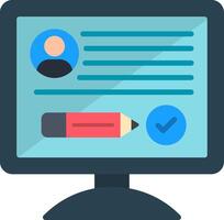 Inscription Flat Icon vector