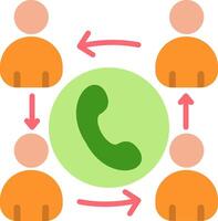 Network Flat Icon vector
