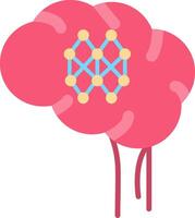 Neural Circuit Flat Icon vector