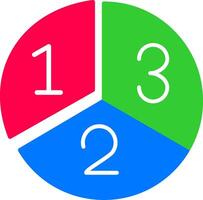 Pie Chart Flat Icon vector