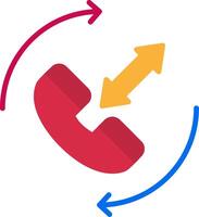 Phone Call Flat Icon vector