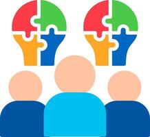 Team Building Flat Icon vector