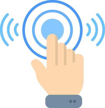 Touch Sensor Flat Icon vector